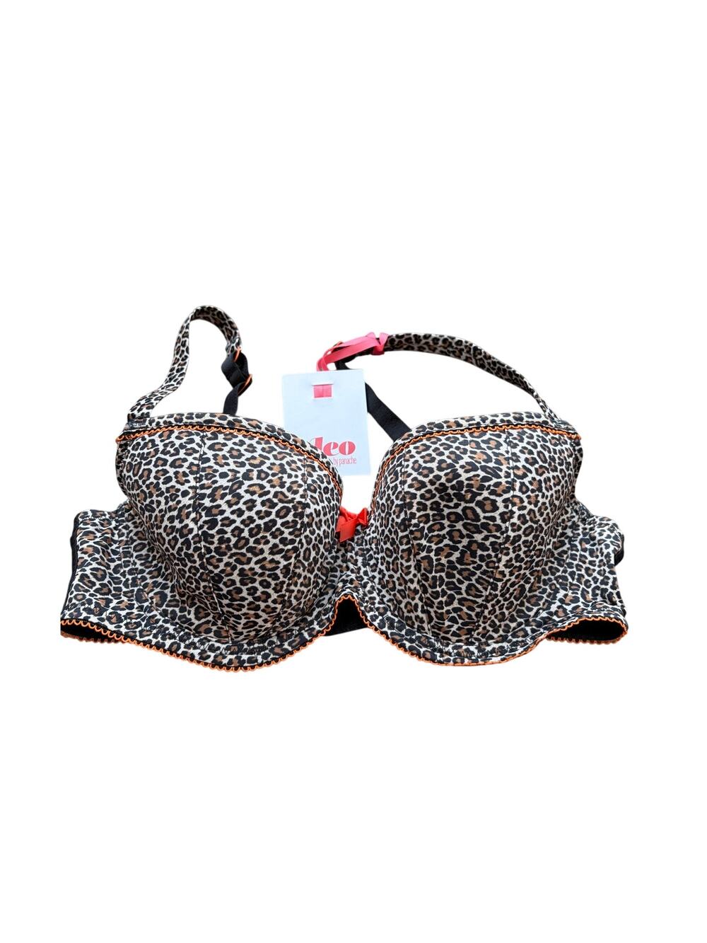 NWT Cheetah Print Bra Size 34DD Molded Balconnette Bra